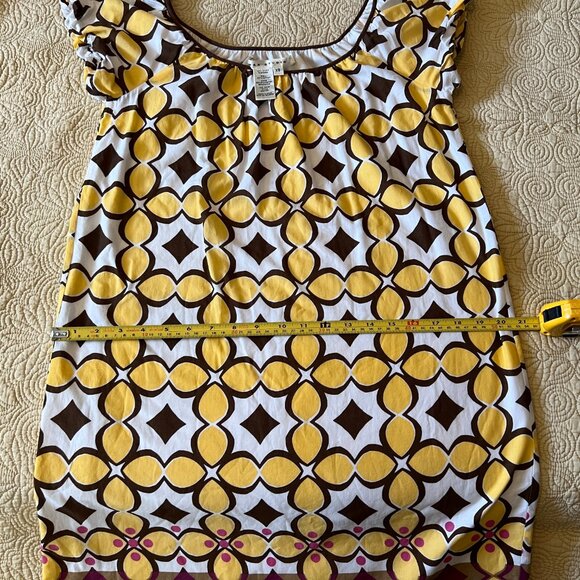 Max Studio Casual Dress Size X-Small in Yellow/Brown/White - Picture 3 of 5
